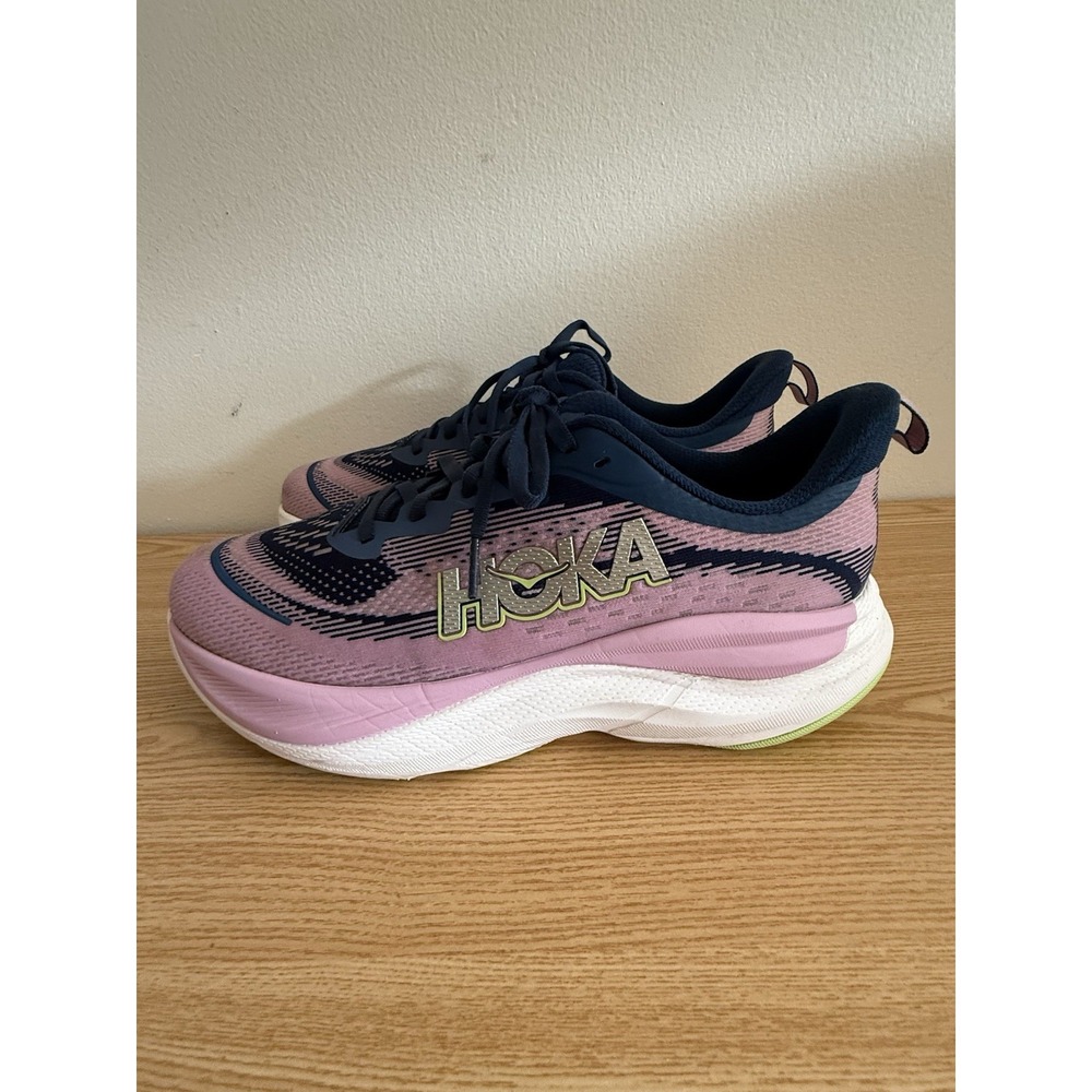 Hoka Womens Skyflow Pink/ Blue Running‎ Shoes Sz 9 B - Picture 2 of 6
